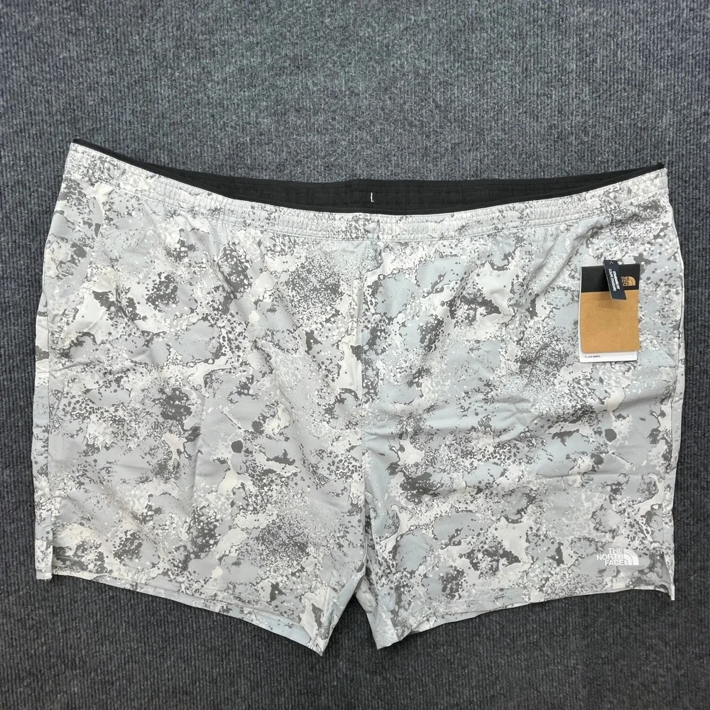 The North Face FlashDry Shorts Grey White Digi Camo Mens XL NWT Hiking Running